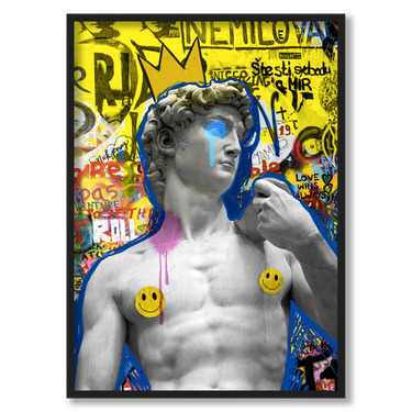 Il Re dei Graffiti – Quadro su tela pop art street art moderno verticale