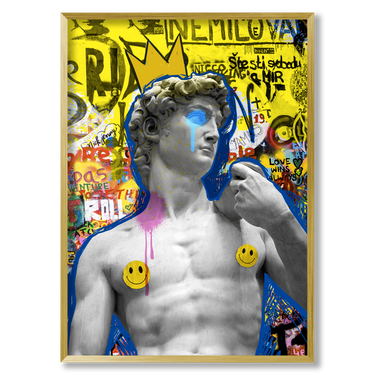 Il Re dei Graffiti – Quadro su tela pop art street art moderno verticale
