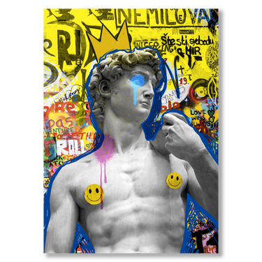 Il Re dei Graffiti – Quadro su tela pop art street art moderno verticale