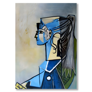Ritratto di Sylvette Picasso – Quadro su tela riproduzione d'arte donna verticale