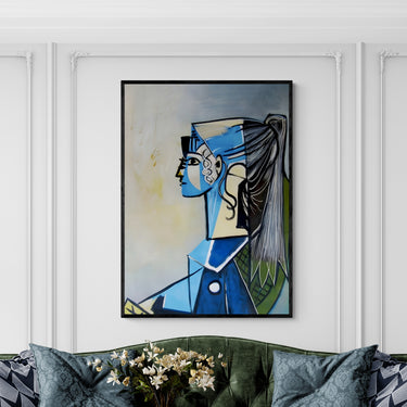Ritratto di Sylvette Picasso – Quadro su tela riproduzione d'arte donna verticale