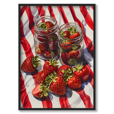 Rosso fragola – Quadro su tela moderno verticale