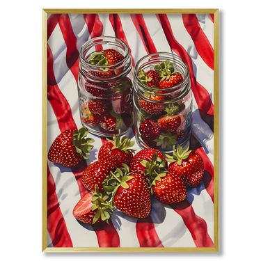 Rosso fragola – Quadro su tela moderno verticale
