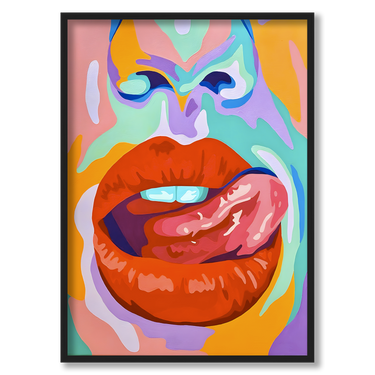Rosso intenso – Quadro su tela pop art moderno verticale