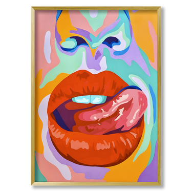 Rosso intenso – Quadro su tela pop art moderno verticale