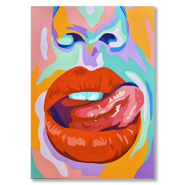 Rosso intenso – Quadro su tela pop art moderno verticale
