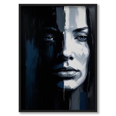 Sotto la superficie – Quadro su tela donna verticale