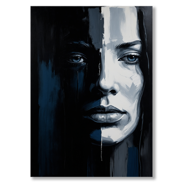 Sotto la superficie – Quadro su tela donna verticale