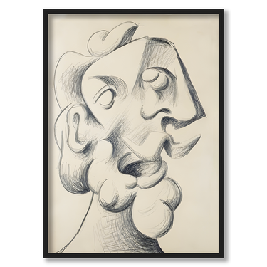 Tête d'homme Picasso – Quadro su tela riproduzione d'arte verticale