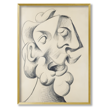 Tête d'homme Picasso – Quadro su tela riproduzione d'arte verticale