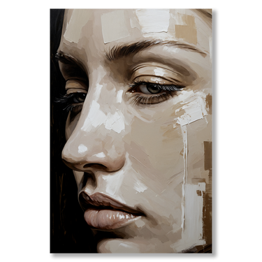 Luce e ombra – Quadro su tela donna verticale
