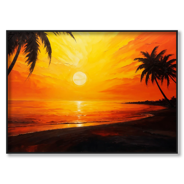 Tramonto tropicale – Quadro su tela paesaggio orizzontale