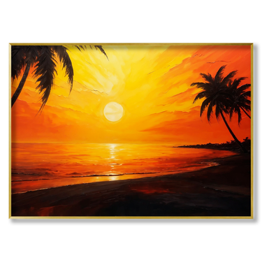 Tramonto tropicale – Quadro su tela paesaggio orizzontale
