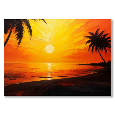Tramonto tropicale – Quadro su tela paesaggio orizzontale