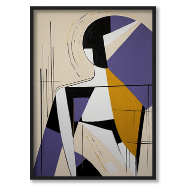 Tra viola e sole – Quadro su tela astratto moderno verticale