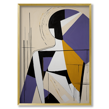 Tra viola e sole – Quadro su tela astratto moderno verticale
