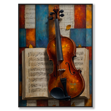 Violino magico – Quadro su tela astratto pop art moderno verticale