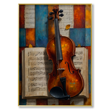 Violino magico – Quadro su tela astratto pop art moderno verticale